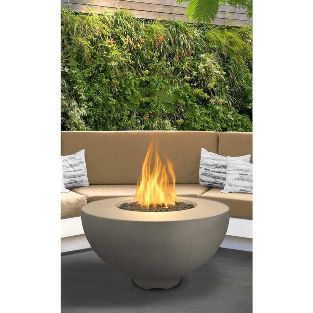 The Outdoor Plus 37&quot; Round Sienna Fire Pit - GFRC Concrete - Electronic Ignition System