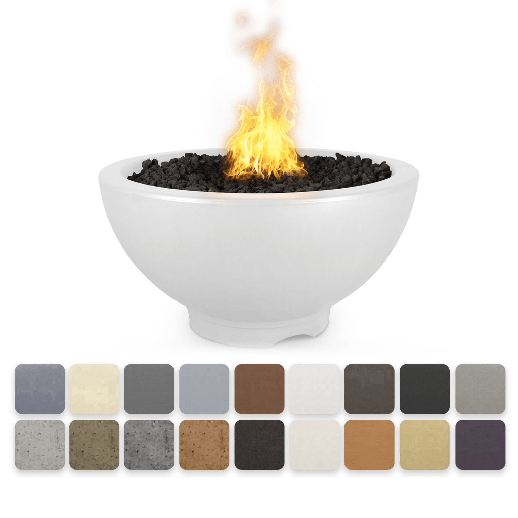 The Outdoor Plus 38&quot; Round Sonoma Fire Pit - GFRC Concrete - Flame Sense Ignition System