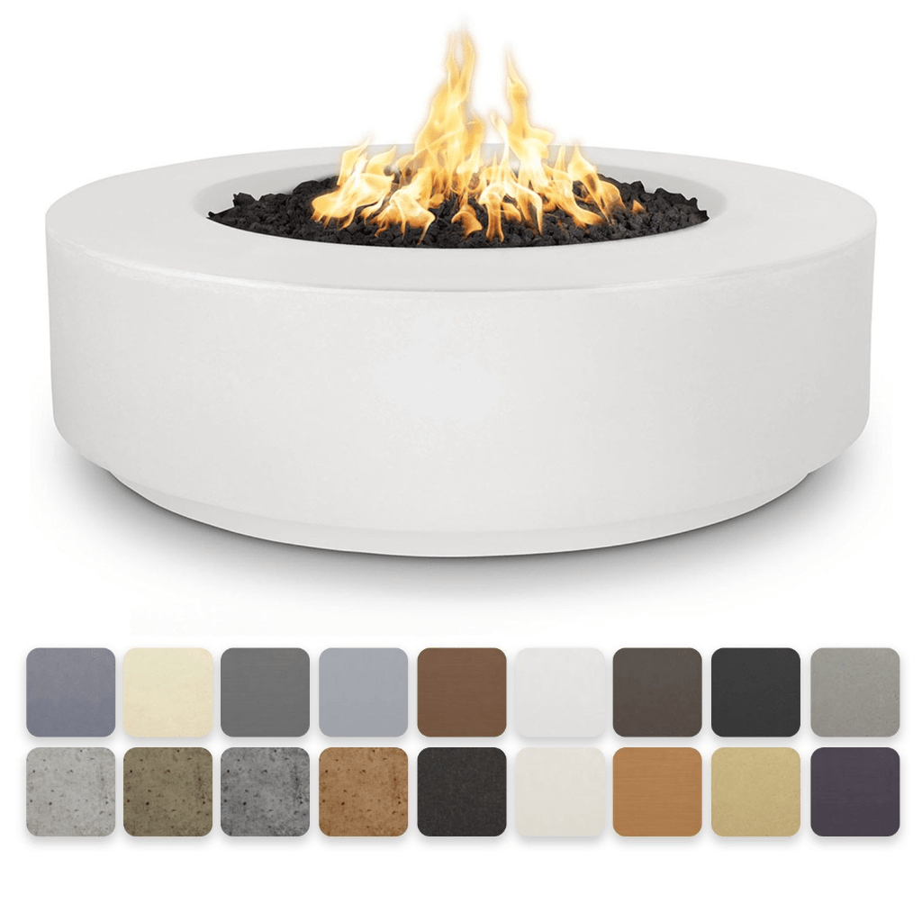 The Outdoor Plus Round Florence 42&quot; Fire Pit - GFRC Concrete