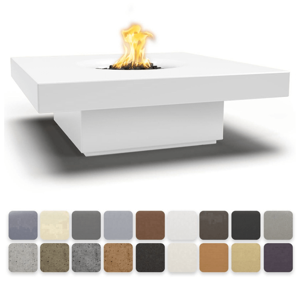 The Outdoor Plus 48&quot; Square Balboa Fire Table - GFRC Concrete - Match Lit Ignition System