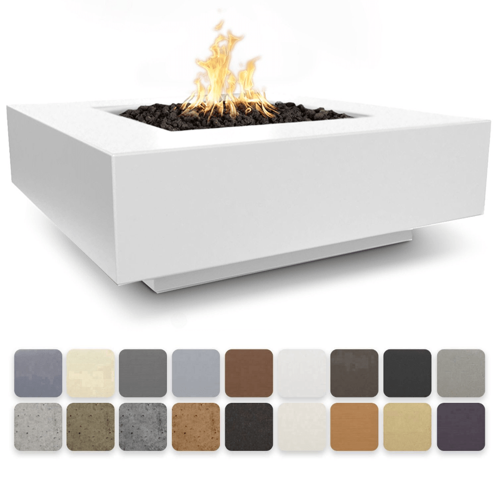 The Outdoor Plus 48&quot; Square Cabo Fire Pit - GFRC Concrete - Spark Ignition