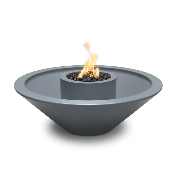 The Outdoor Plus 48&quot; Cazo GFRC Concrete 360 Degree Spill Round Fire and Water Bowl