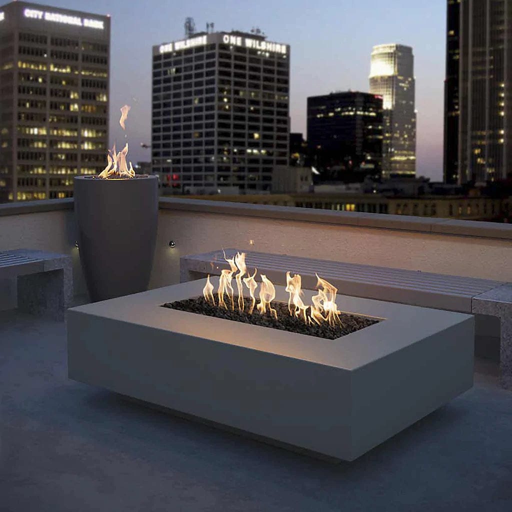 The Outdoor Plus Rectangular Coronado Fire Pit - Stainless Steel