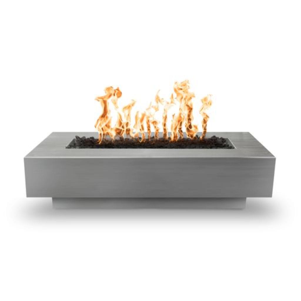 The Outdoor Plus Rectangular Coronado Fire Pit - Stainless Steel