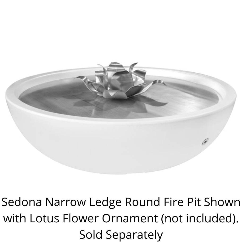 The Outdoor Plus 48&quot; Round Sedona Fire Pit - GFRC Concrete - Electronic Ignition System