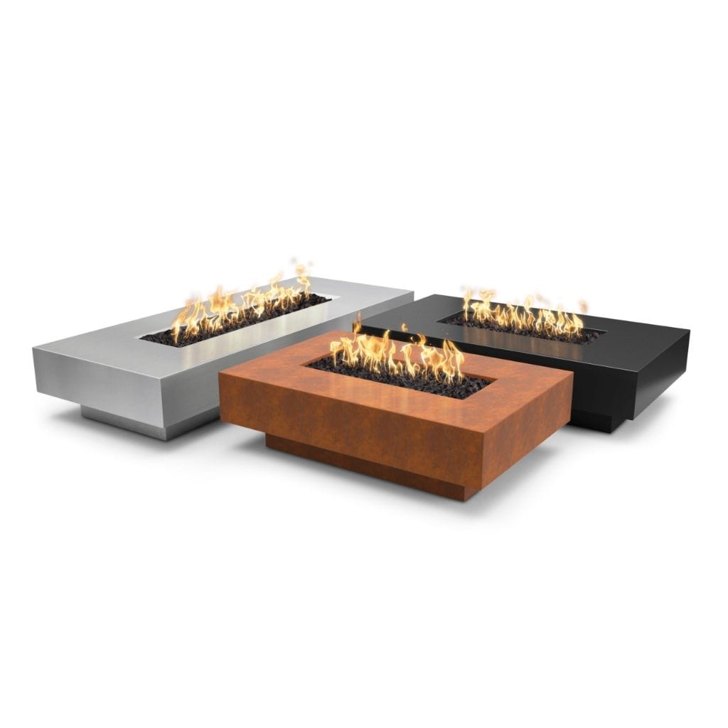 The Outdoor Plus 56&quot;-90&quot; Rectangular Cabo Fire Pit - Stainless Steel