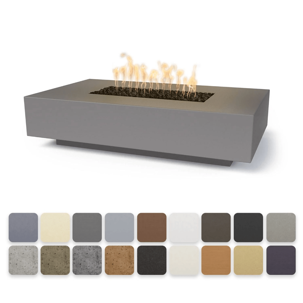 The Outdoor Plus 56&quot; Rectangular Cabo Fire Pit - GFRC Concrete - Spark/Electronic Ignition