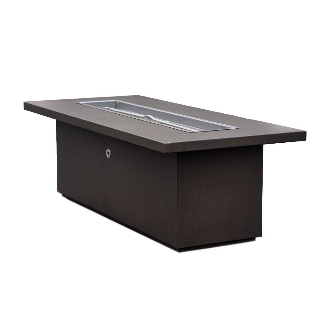 The Outdoor Plus 60&quot; Rectangular Fremont Fire Table - Powder Coated Metal