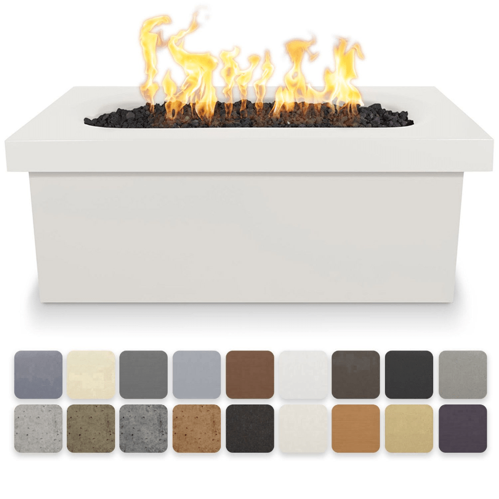 The Outdoor Plus 60&quot; Rectangular Ramona Fire Table - GFRC Concrete - Electronic Ignition System