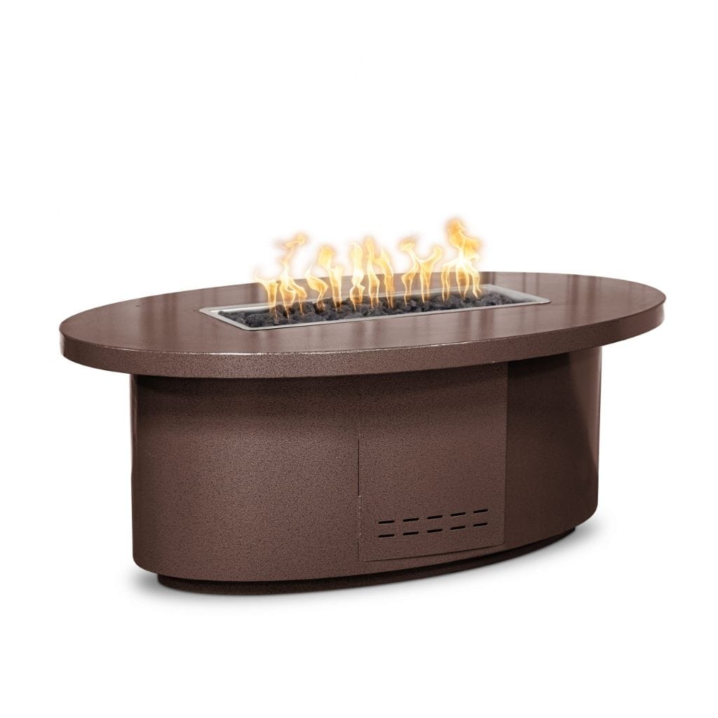 The Outdoor Plus Oval Vallejo Fire Table - Corten Steel