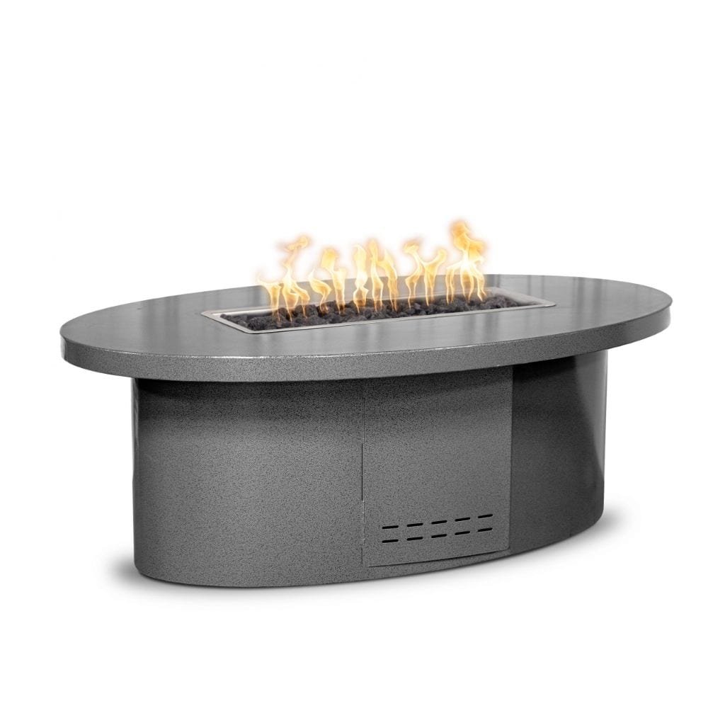 The Outdoor Plus Oval Vallejo Fire Table - Stainless Steel