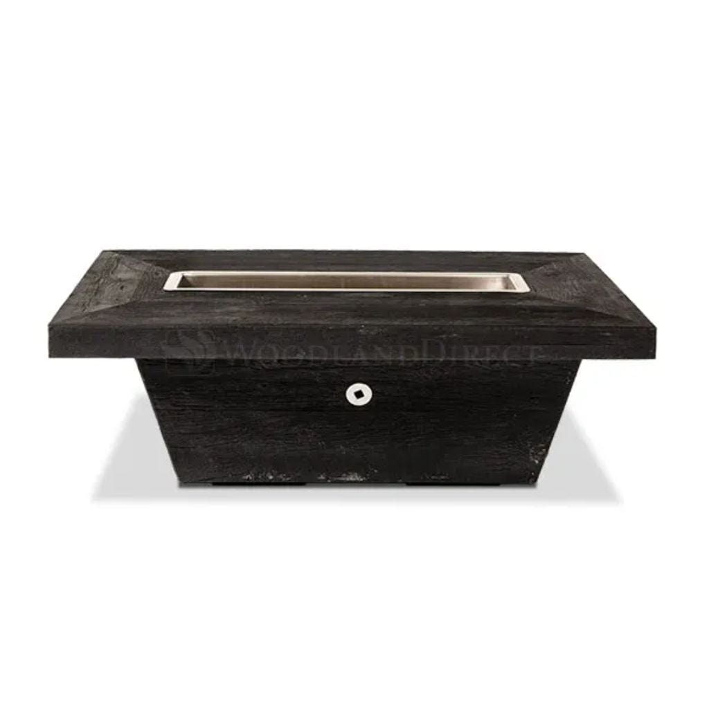 The Outdoor Plus Rectangular Carson 72&quot; Fire Table - Wood Grain GFRC Concrete