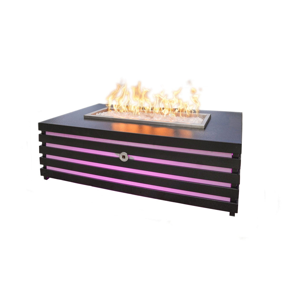 The Outdoor Plus 48&quot; Rectangular Amina Fire Pit - Powder Coated Metal