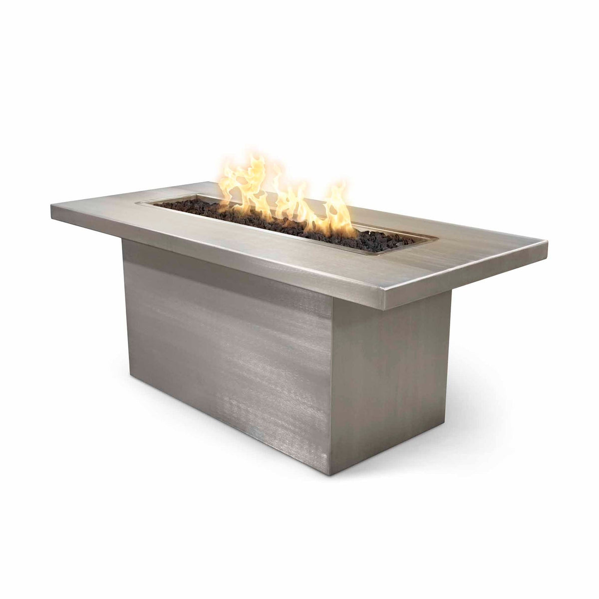 The Outdoor Plus Rectangular Bella Fire Table - Corten Steel