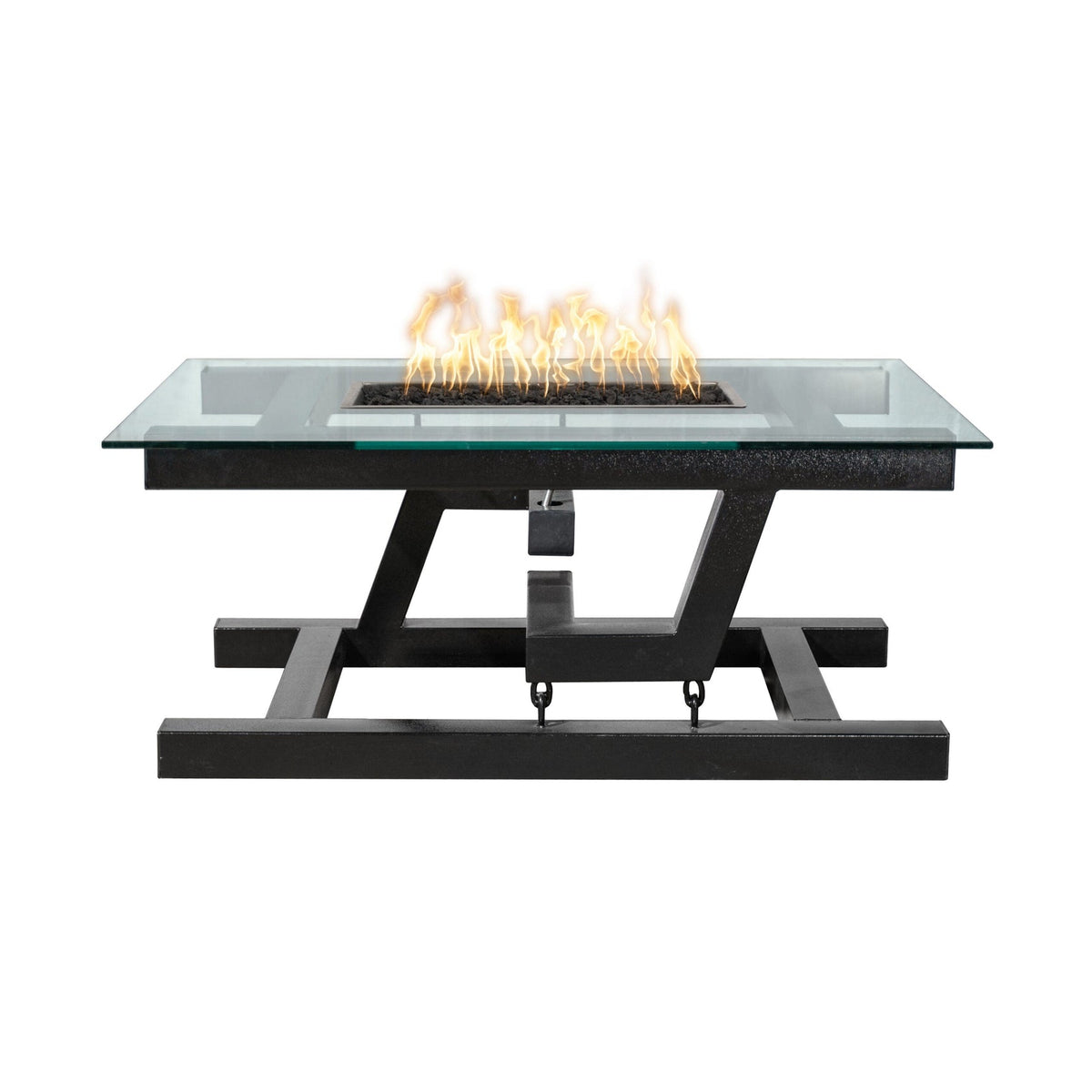 The Outdoor Plus Rectangular Newton Fire Table - Powder Coated Metal