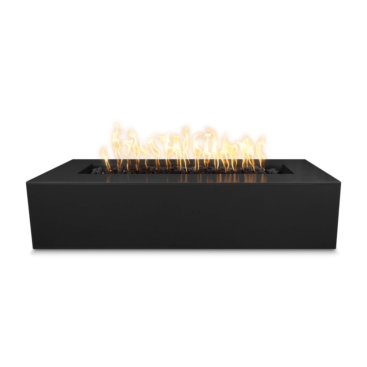 The Outdoor Plus 48&quot; Rectangular Regal Fire Pit - Powder Coated Metal - Electronic Ignition System