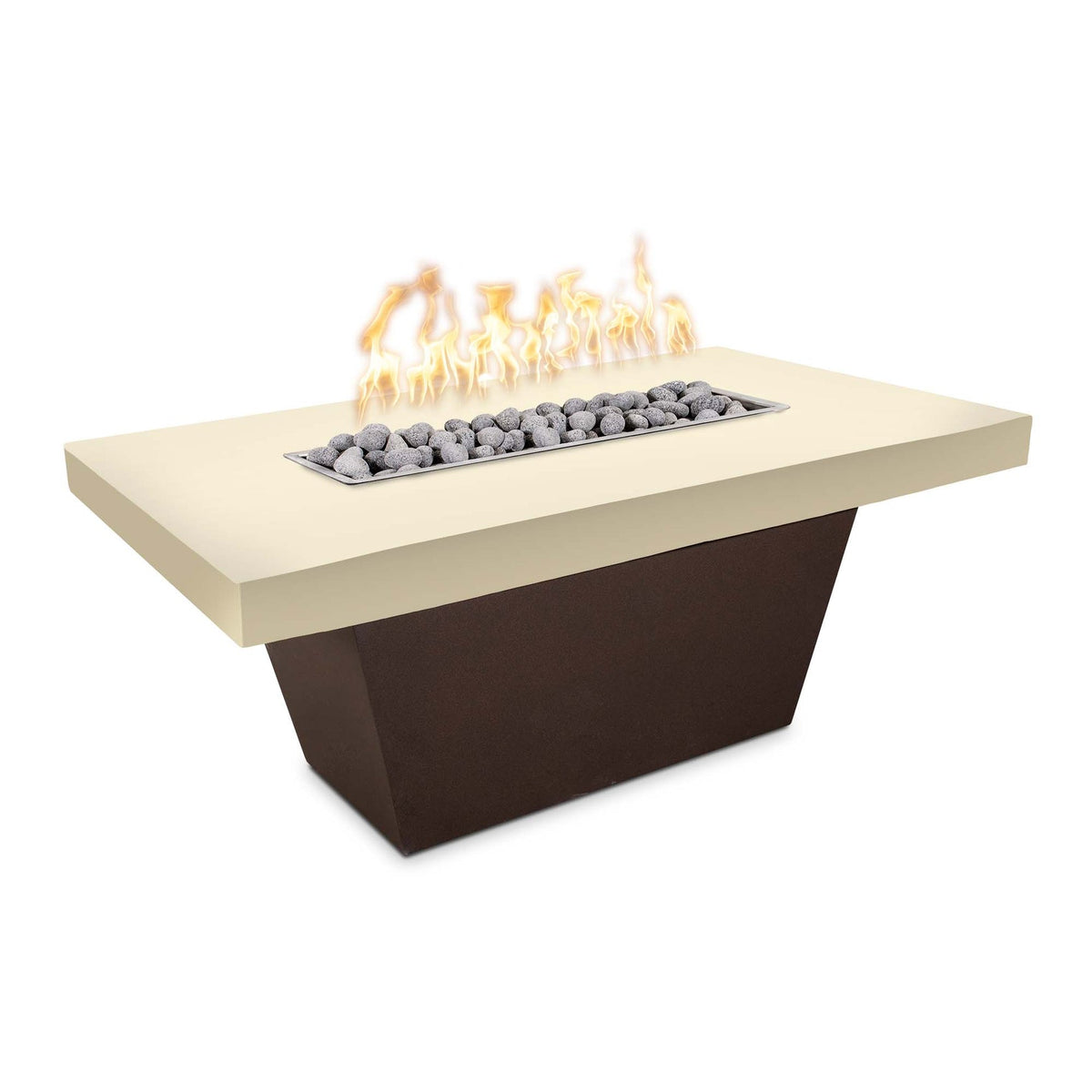 The Outdoor Plus 48&quot; Tacoma Fire Table Smooth Concrete - Match Lit Ignition System Version 1