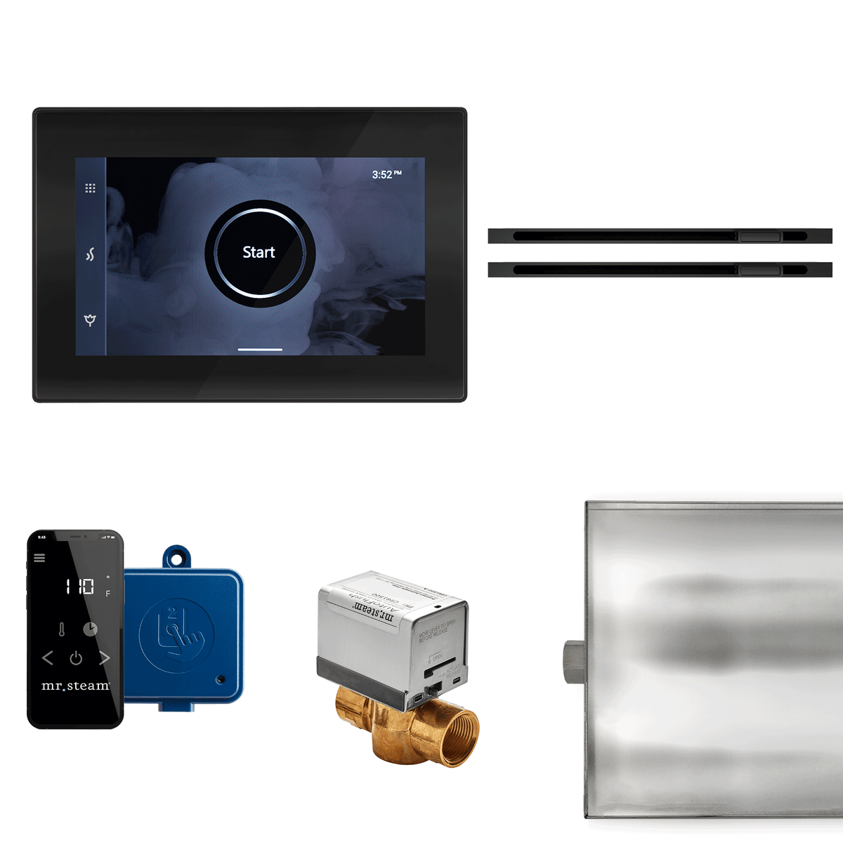 XBTLRBKXLMB_Mr. Steam_XButler Max Linear Steam Shower Control Package with iSteamX Control and Linear SteamHead