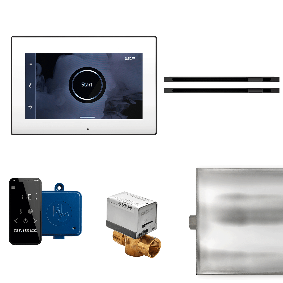 XBTLRWHXLMB_Mr. Steam_XButler Max Linear Steam Shower Control Package with iSteamX Control and Linear SteamHead