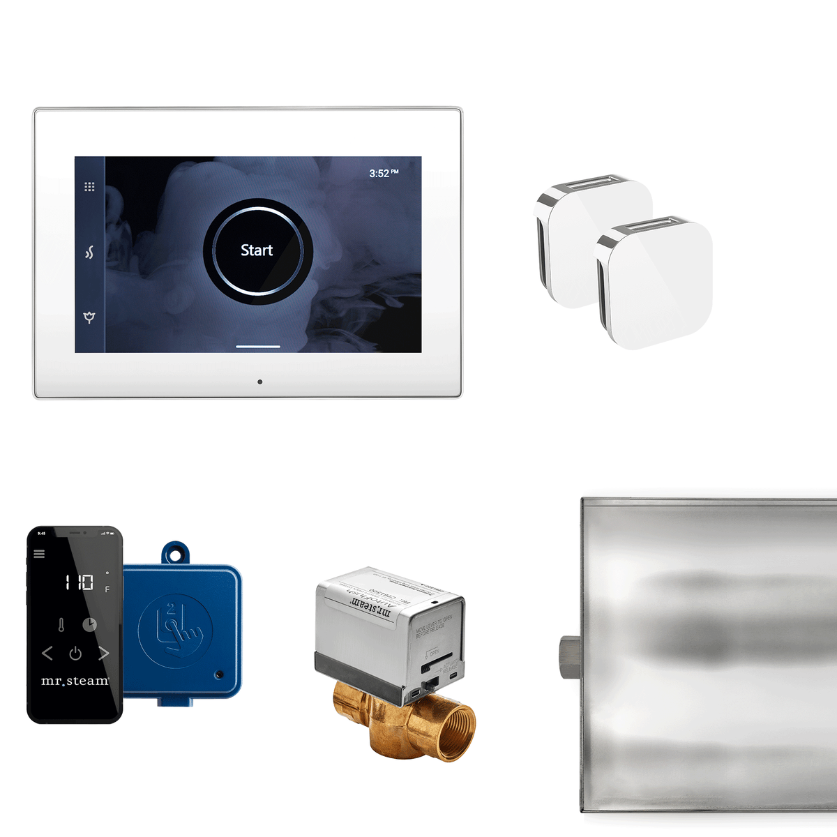 XBTLRWHXPC_Mr. Steam_XButler Max Steam Shower Control Package with iSteamX Control and Aroma Glass SteamHead
