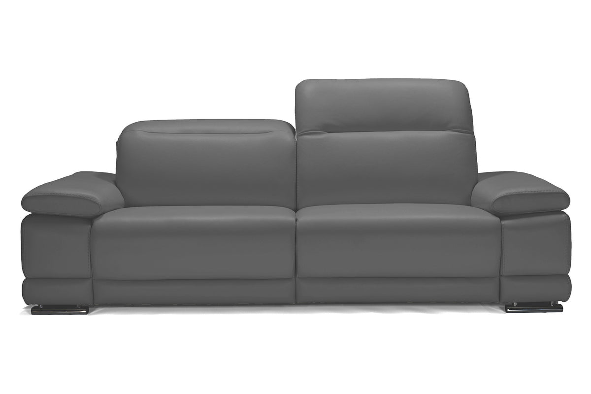 Bellini Italian Home Escape Loveseat Collection Allegro - Full Grain Leather with 2 Power Recliners and Power Headrests