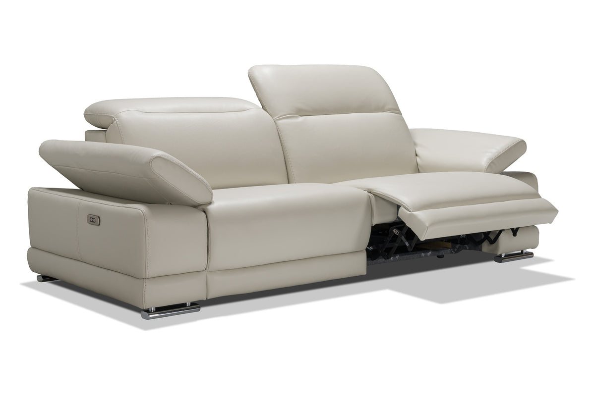 Bellini Italian Home Escape Loveseat Collection Allegro - Full Grain Leather with 2 Power Recliners and Power Headrests