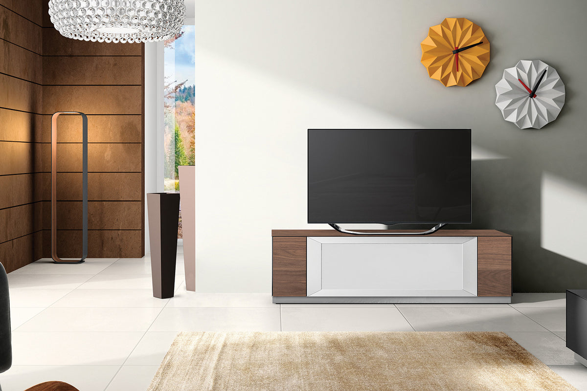 Bellini Italian Home Quarz TV White and Walnut