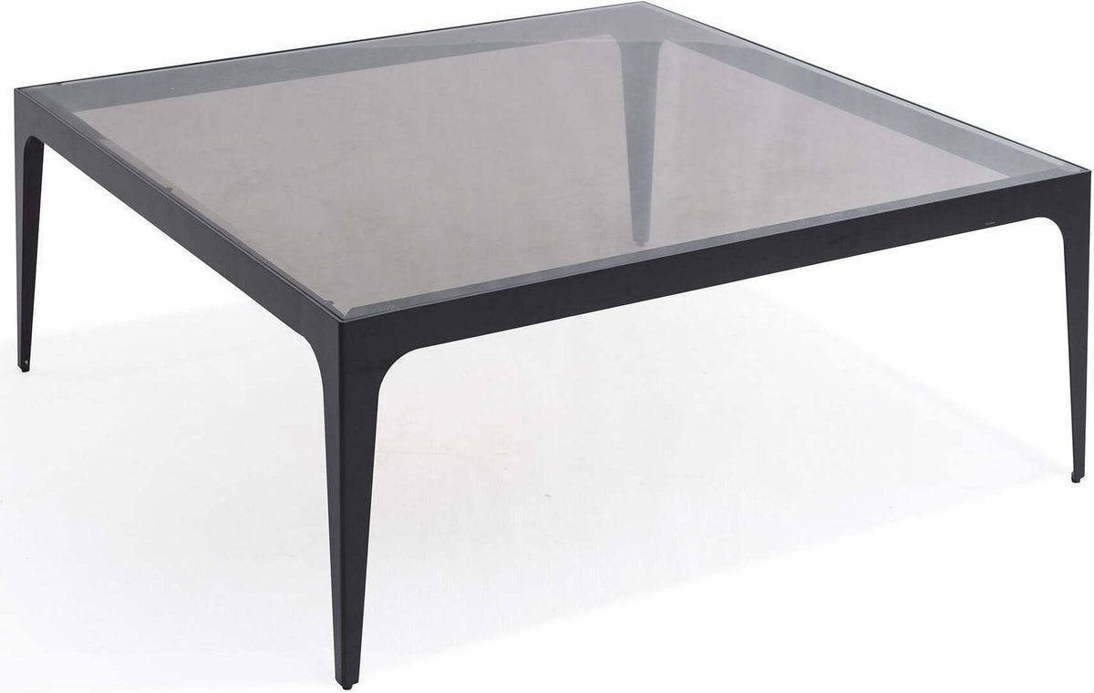 Bellini Italian Home Dynasty Coffee Table Square Glass Top