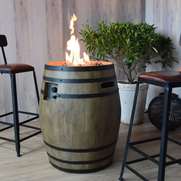 Elementi Fire Napa Barrel Fire Pit - Propane