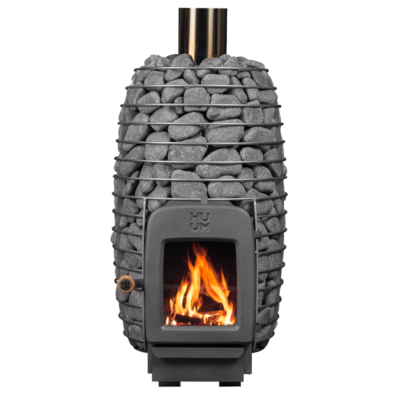 HUUM Hive Heat 12.0Kw Wood-Fired Sauna Stove with Firebox Extension