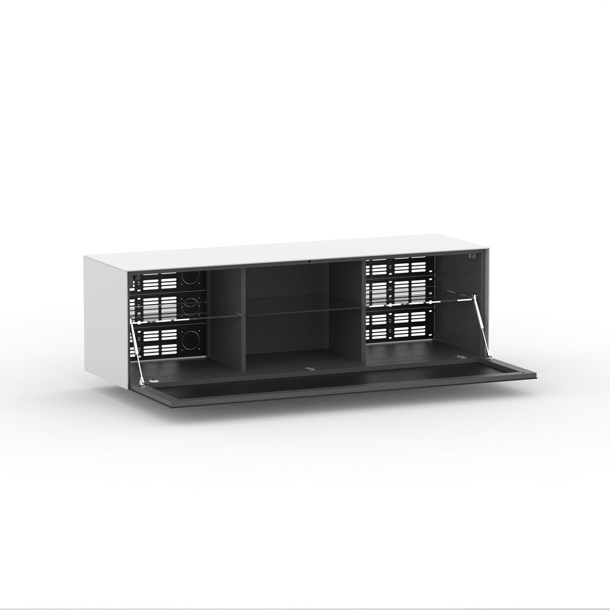 Bellini Italian Home Magic TV Stand Black Door and White Body