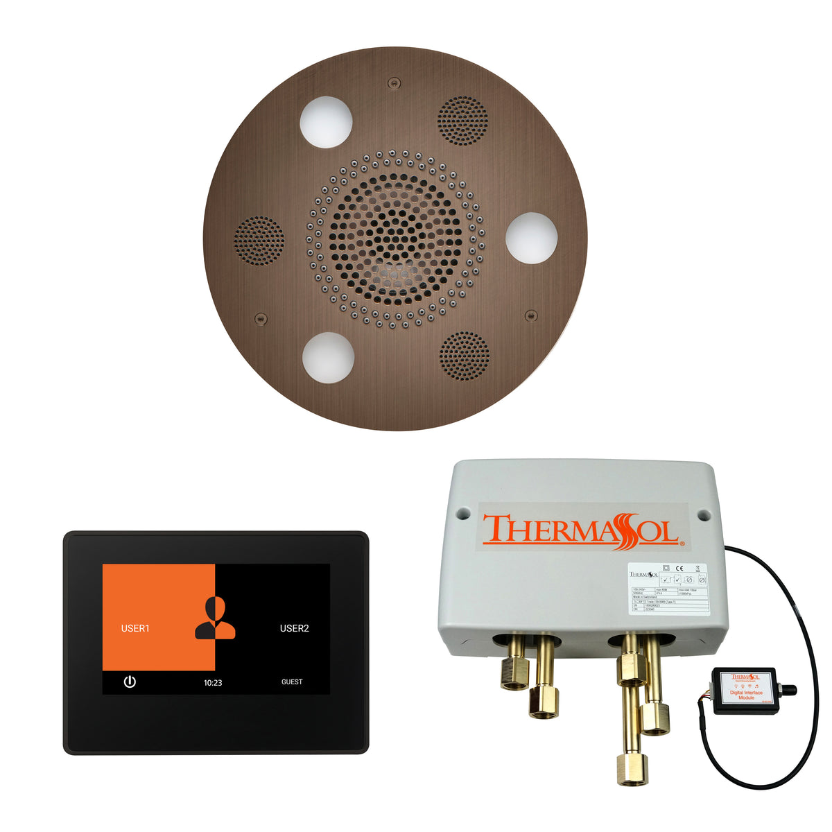 WSP7R-ACOP_ThermaSol_Steam Shower The Wellness Shower Package with 7&quot; ThermaTouch Round