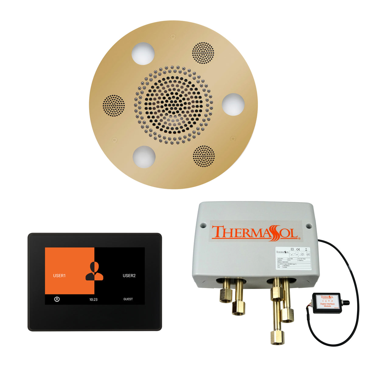 WSP7R-PB_ThermaSol_Steam Shower The Wellness Shower Package with 7&quot; ThermaTouch Round