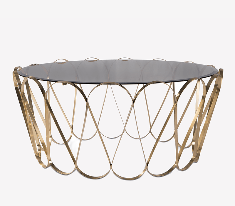 Boca do Lobo Aquarius Gold Center Table