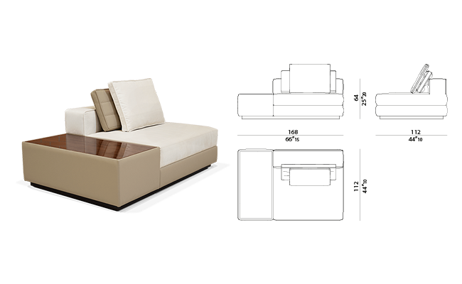 CAFFE LATTE Capuchin Modular Sofa