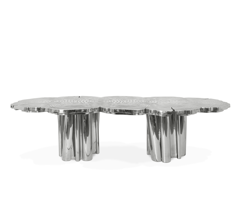 Boca do Lobo Fortuna Silver Dining Table