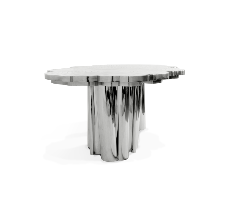 Boca do Lobo Fortuna Silver Dining Table