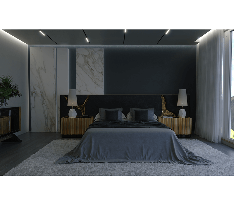 Boca do Lobo Lapiaz Black Headboard