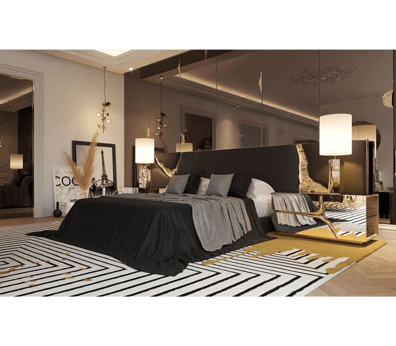 Boca do Lobo Lapiaz Black Headboard